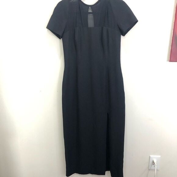 Vintage En Francais Black Midi Dress Size 10 - Picture 1 of 6